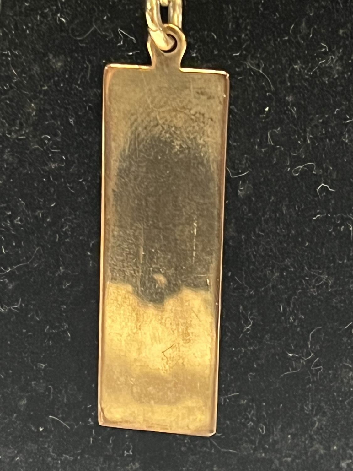 A 9ct gold ingot and chain 19.62g - Image 2 of 3