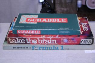 Three boxed vintage games including Take The Brain (complete)