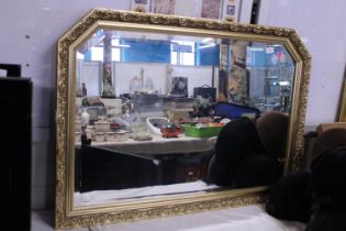 A ornate gilt framed mirror 102x73cm, shipping unavailable