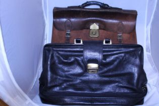 Two vintage leather bags