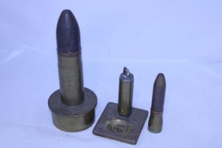 Two pieces of WW1 trench art, one a lighter