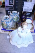A selection of assorted ceramics including Royal Doulton lady and other ephemera