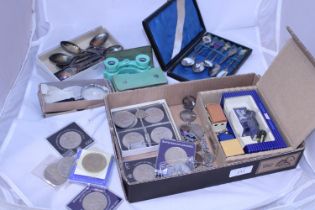 A box of misc collectables