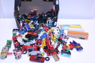 A job lot of play worn die-cast and other