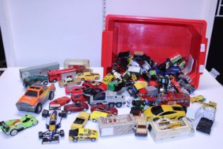 A job lot of play worn die-cast and other