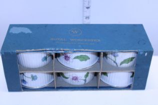 A box set of six Royal Worcester ramakins