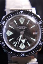 A men's Interpol Deluxe diver's watch in working order