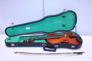 A cased Violin and bow