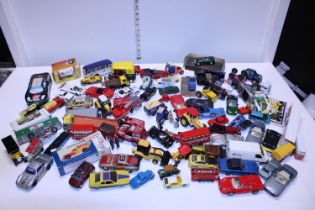 A job lot of play worn die-cast models etc