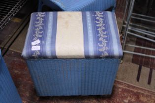 A Lloyd Loom laundry basket, shipping unavailable