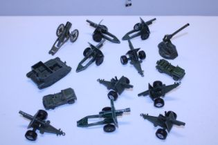 A job lot of military models including Dinky, Lone Star etc
