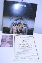 A signed Abba Arrival album with four original signatures and COA. And a signed Agnetha Faltskog