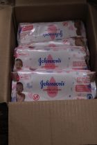 A box of new Johnsons baby wipes