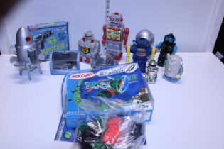 A job lot of space/robot toys and other