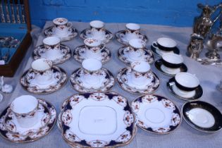 A Edwardian ceramic bone china tea service and a selection of Myott coronation ware