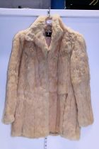A ladies French Rabbit fur coat