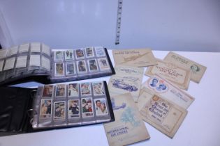 A selection of cigarette card albums