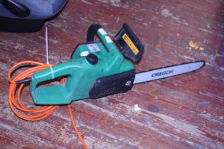 A working electric chainsaw