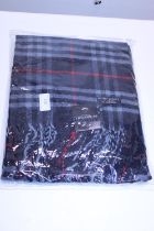 A new with tags Burberry 100% lambs wool Navy shawl 206 x 70cm