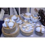 A large comprehensive Jonsons oriental bone china tea service, shipping unavailable