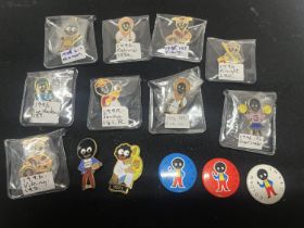 A selection of assorted collectable Robertson's badges