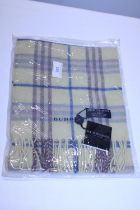 A new with tags Burberry 100% lambs wool yellow long scarf 120 x 23cm