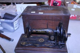 A antique Singer sewing machine