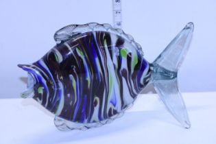A large art glass fish, shipping unavailable