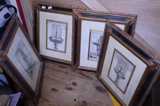 Four antique framed Victorian prints,shipping unavailable