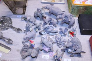 A large job lot of Tuskers elephant figures