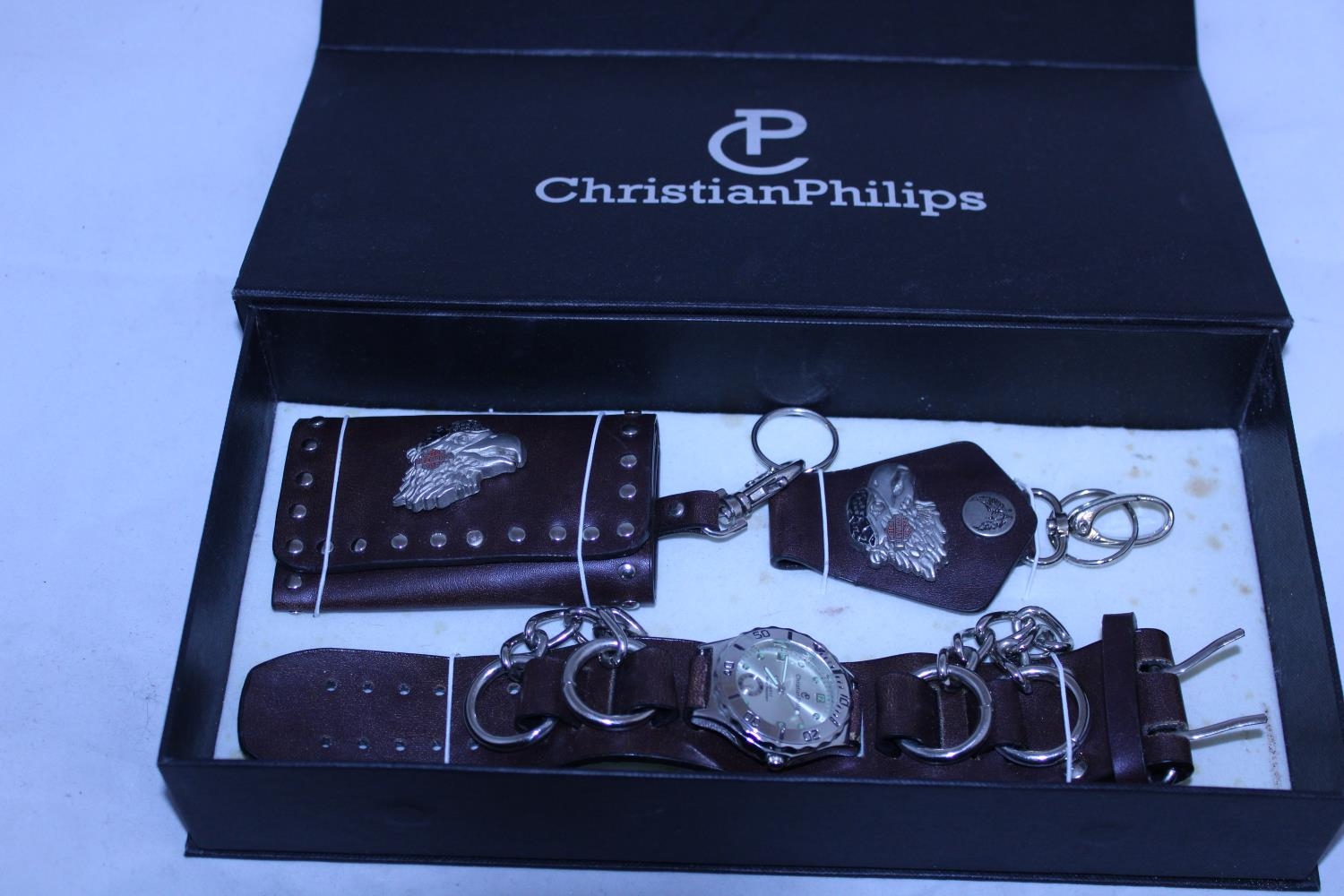 A boxed Christan Phillips gift set