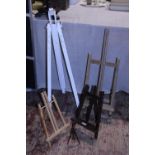 A selection of assorted wooden artists easels. Shipping unavailable