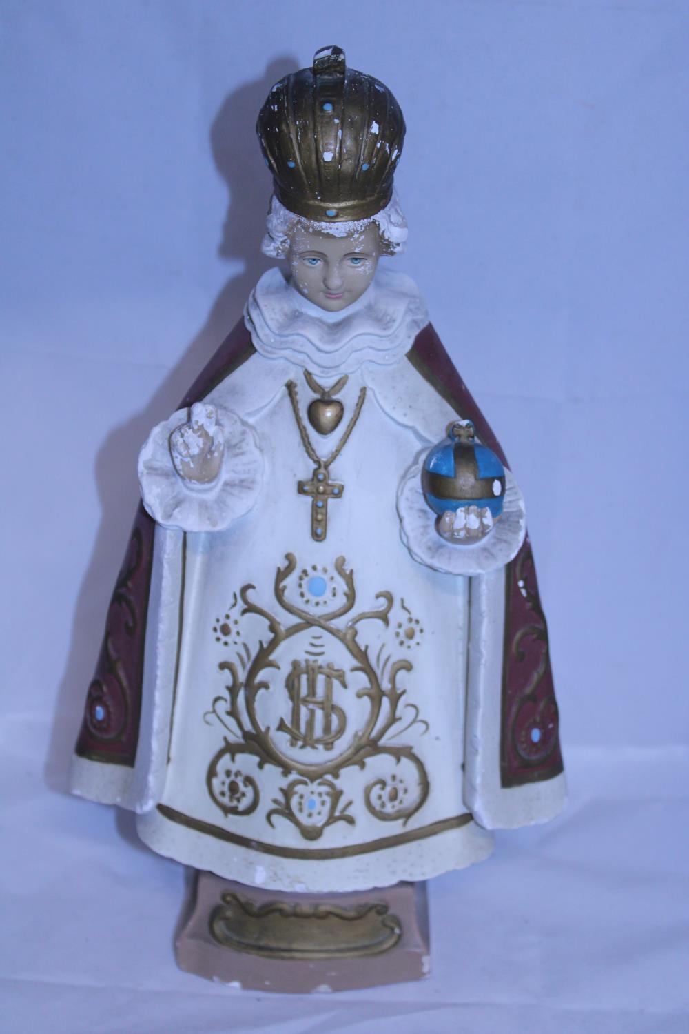 A religious Chalk figurine h40cm