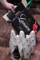 Five bottles of Lanson champagne