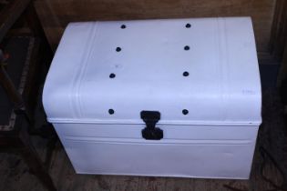 A metal storage trunk 67x45cm, shipping unavailable
