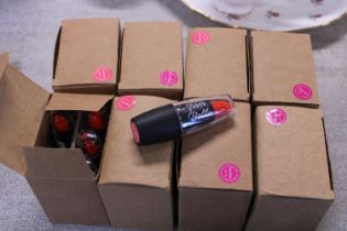 Eight boxes x6 of new Bella Noir lipsticks assorted colours