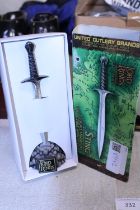 A new boxed Lord of the Rings miniature sword entitled 'Sting'