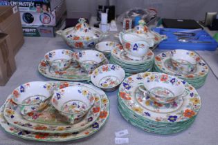 A large Mason's ironstone dinner service 'The Bible'