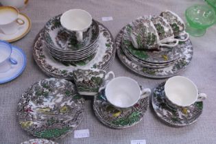 A job lot of assorted bone china including Myott