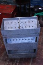 A vintage galvanised industrial shelving unit Shipping unavailable