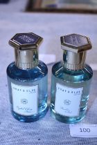 Two bottles Shay & Blue perfume