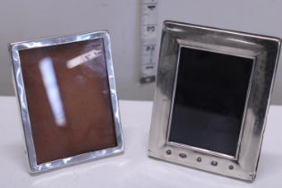 Two hallmarked silver small photo frames