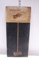 A circa 1930's tin plate Winner Tobacco pub score board