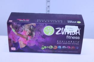 A boxed Zumba fitness kit