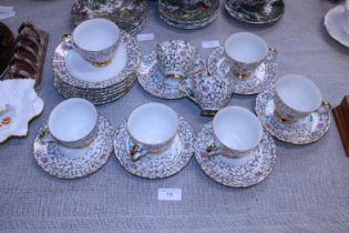 A pretty bone china tea service