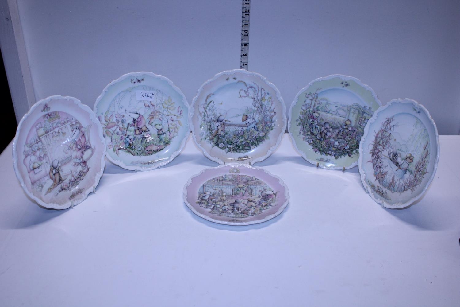 Six Royal Doulton Wind in the Willows collectors plates