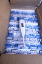 A box of fifty new digital thermometers