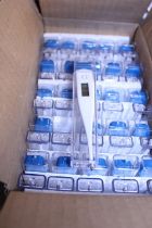 A box of fifty new digital thermometers