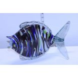 A large art glass fish, shipping unavailable