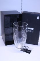 A large boxed Waterford Crystal vase h35cm